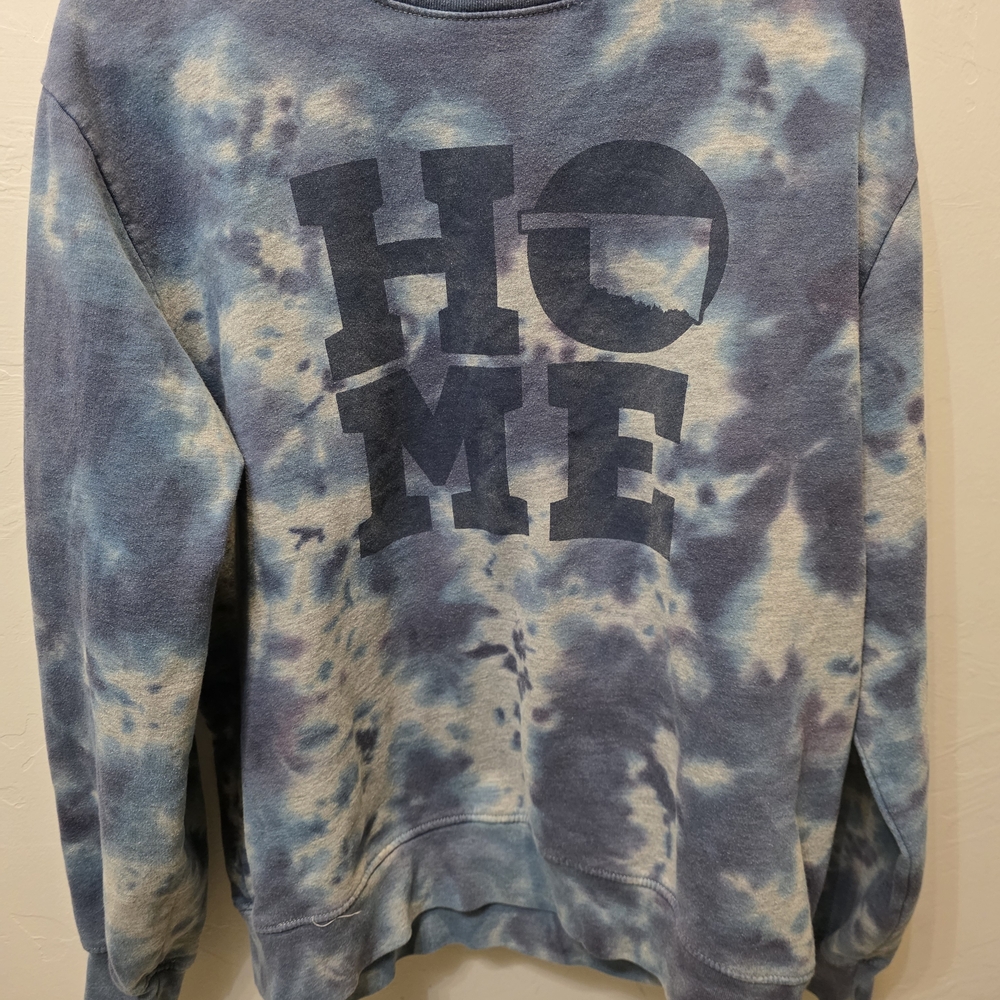 Blue Tie-Dye HOME Sweatshirt